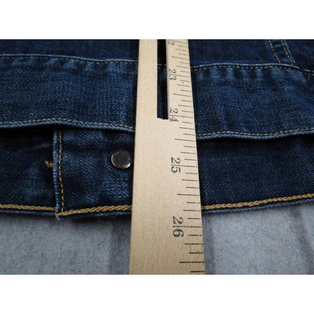 Lucky Brand Blue Jeans of America Denim Trucker Jacket Medium Deerhead 7M11467